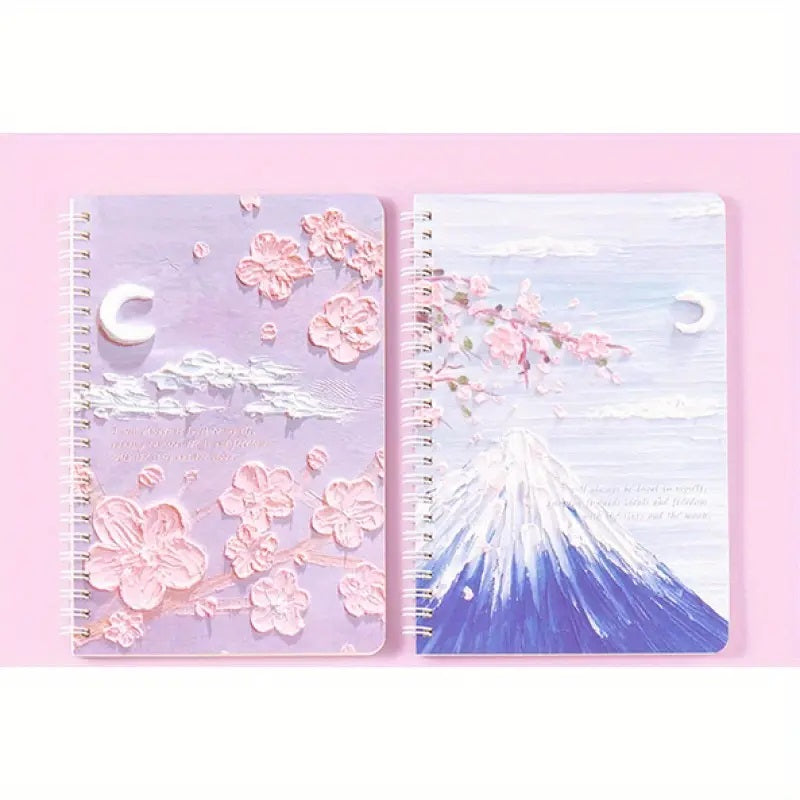 2 stk A5 Oljemaleri Spiralsnotatbok – Elegant og funksjonell skrivesak for studenter