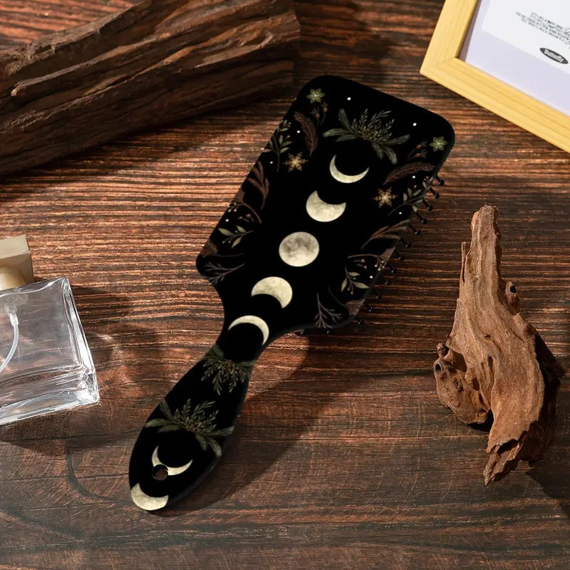 Fargerik Måne Mønster Hårbørste