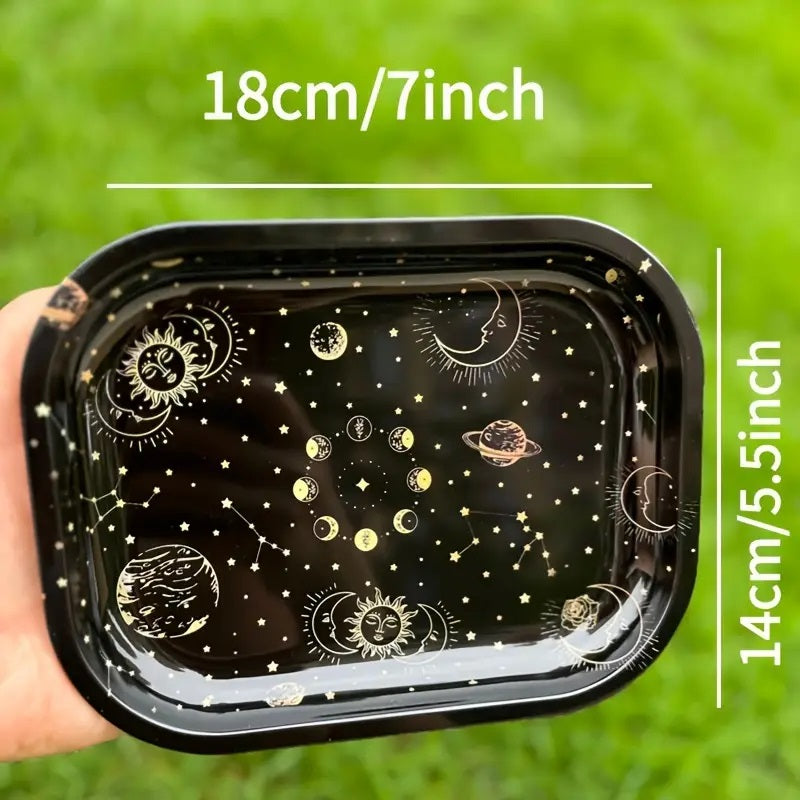 Flerfunksjonelt Metallbrett med Astronomi-Design