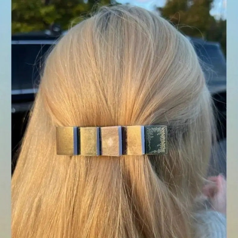 Miniature Book Hair Clip Book Lover Square Headwear.
