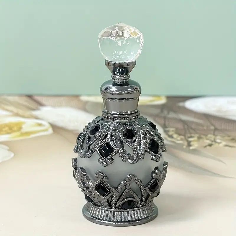 Svart Vintage 15ml Emaljert Glass Parfymeflaske