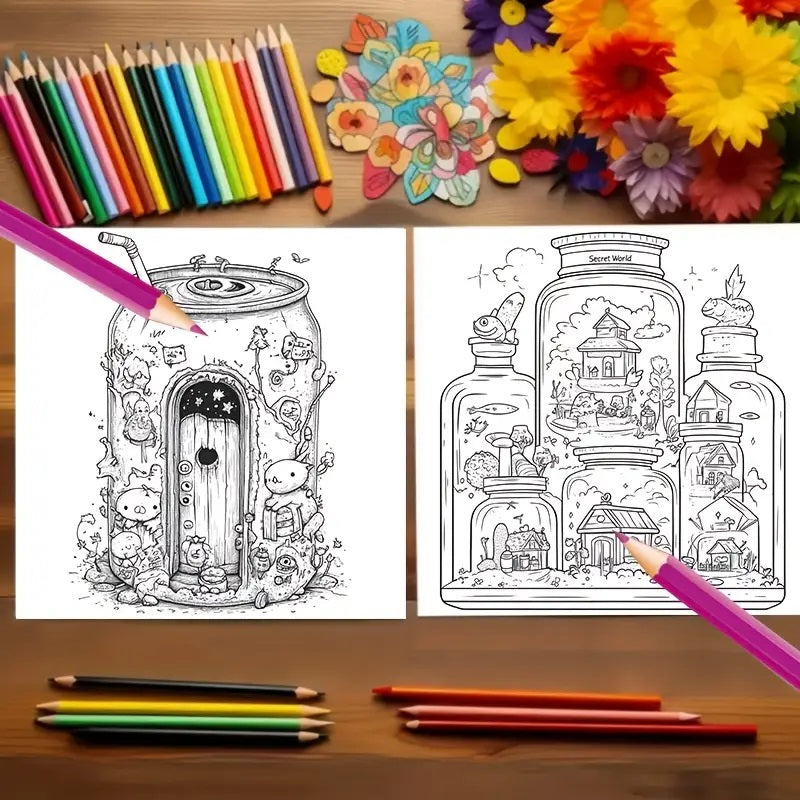 Secret World Coloring Book.