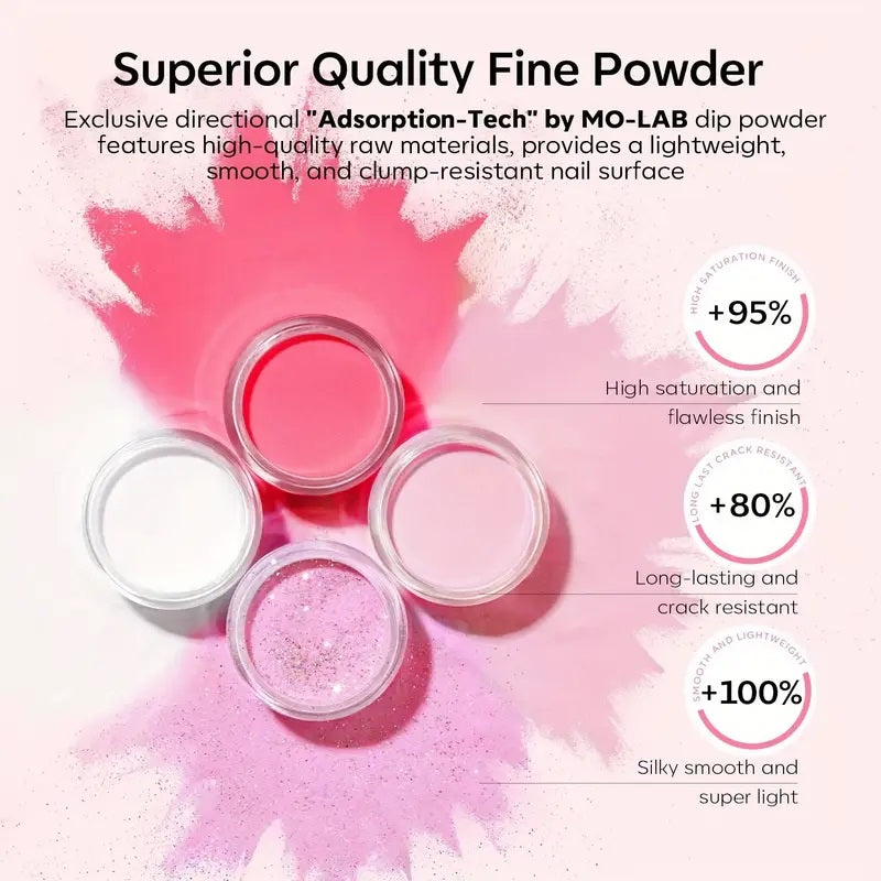 Naturlige Toner Dip Pulver Neglesett Startpakke