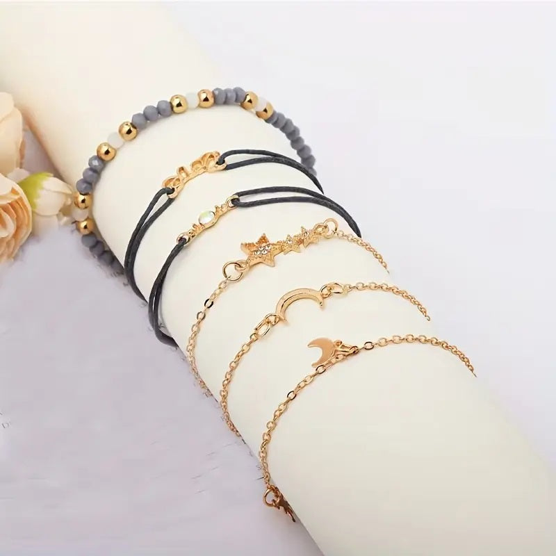 Boho Stil 6 stk Stablet Armbåndset