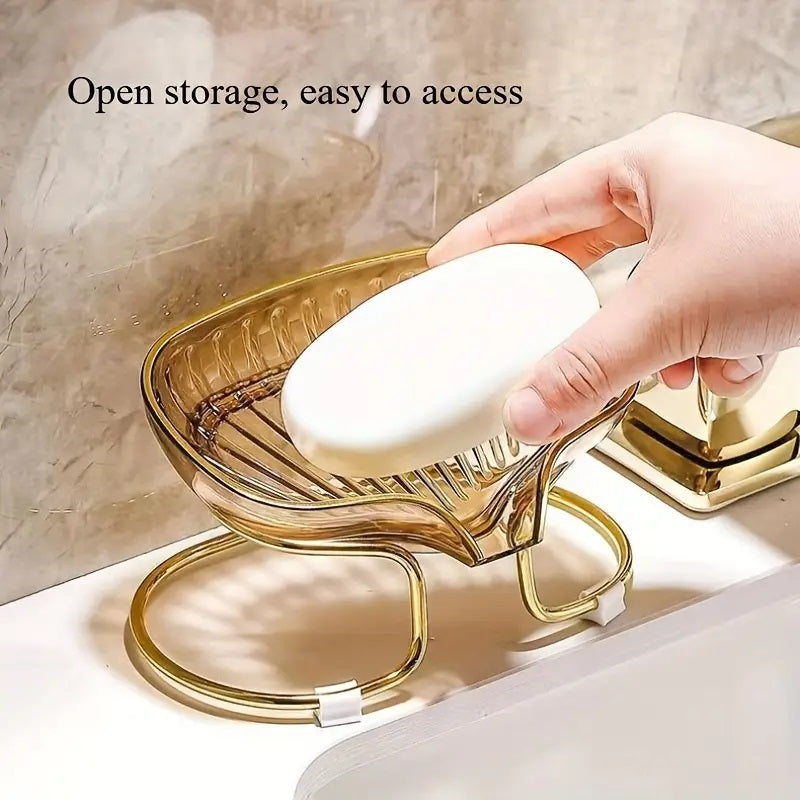 Elegant Green and Golden Soap Dish