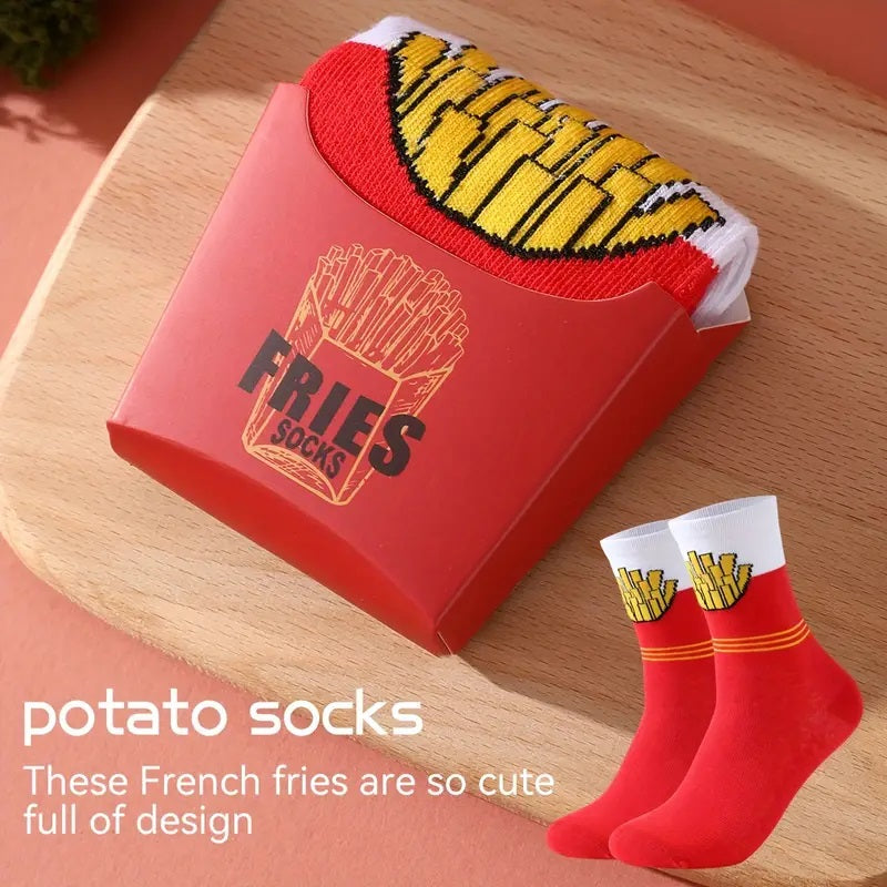 Novelty French Fries Socks