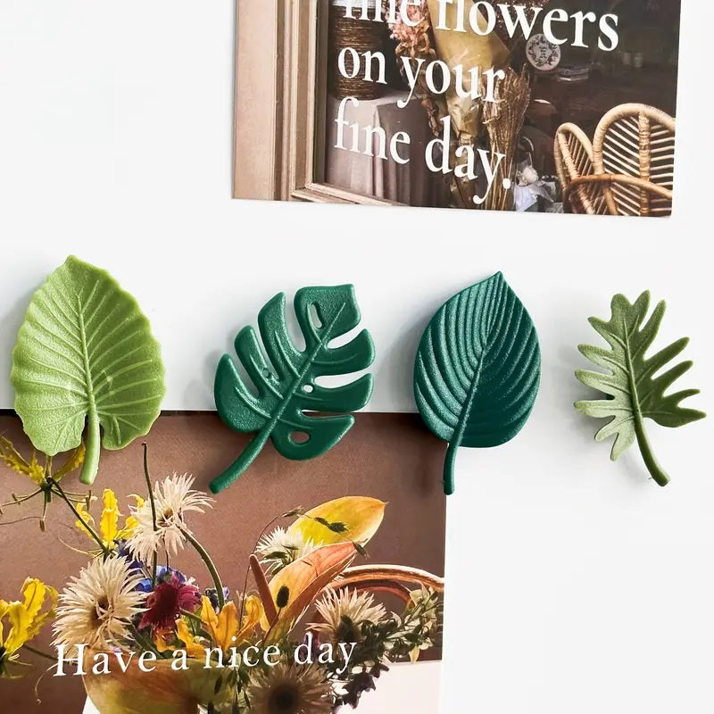 4pcs Tropical Leaf Magnets