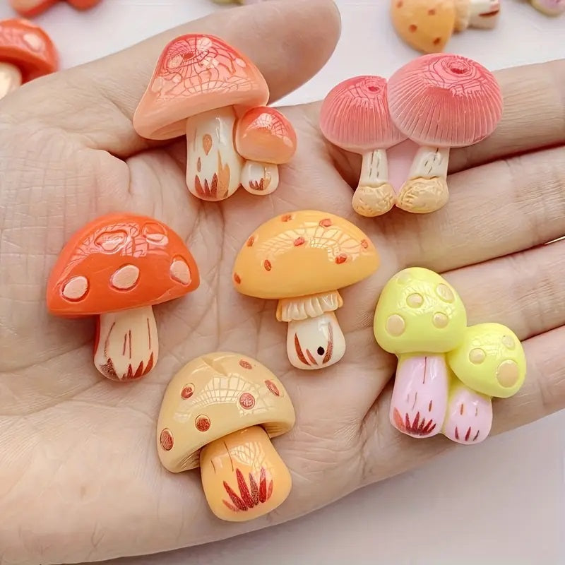 Whimsical Mushroom Resin Magnet