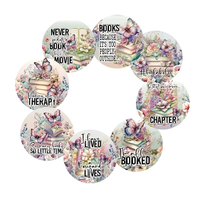 8-delt Pastellfarget Bokfrase Treunderlag Sett