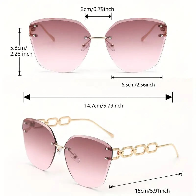 Women’s Fashion Glasses with Geometric Frame