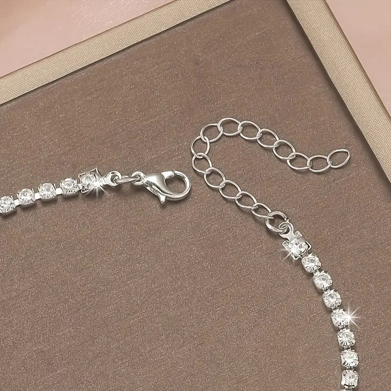 Glitrende Sommerfugl Rhinestone Armbånd