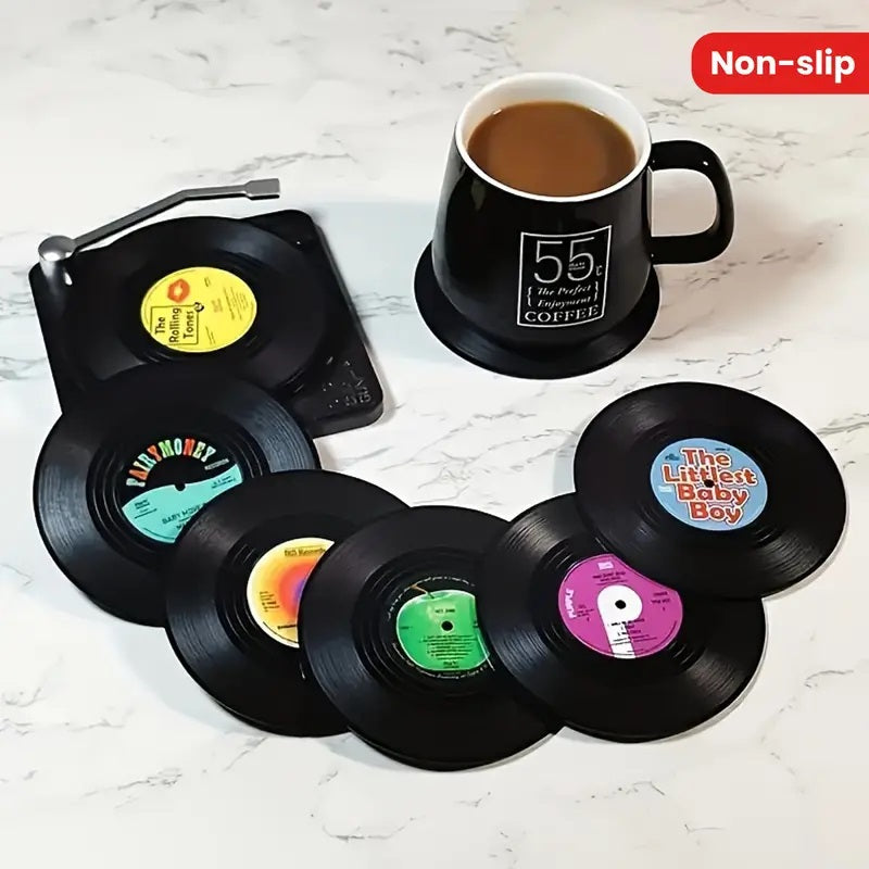 6-delt Vinyl Plate Kjøkkenbrikke Sett.