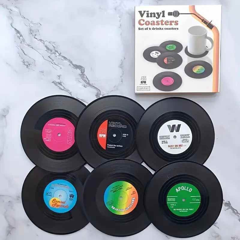 6-delt Vinyl Plate Kjøkkenbrikke Sett.