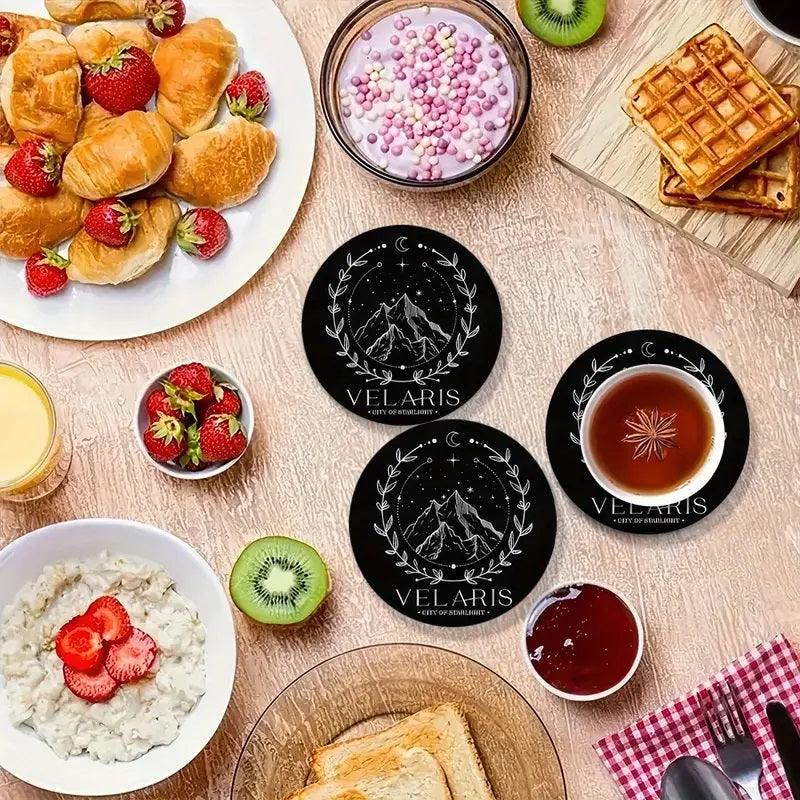 Velaris 6-piece set of Wooden Coasters