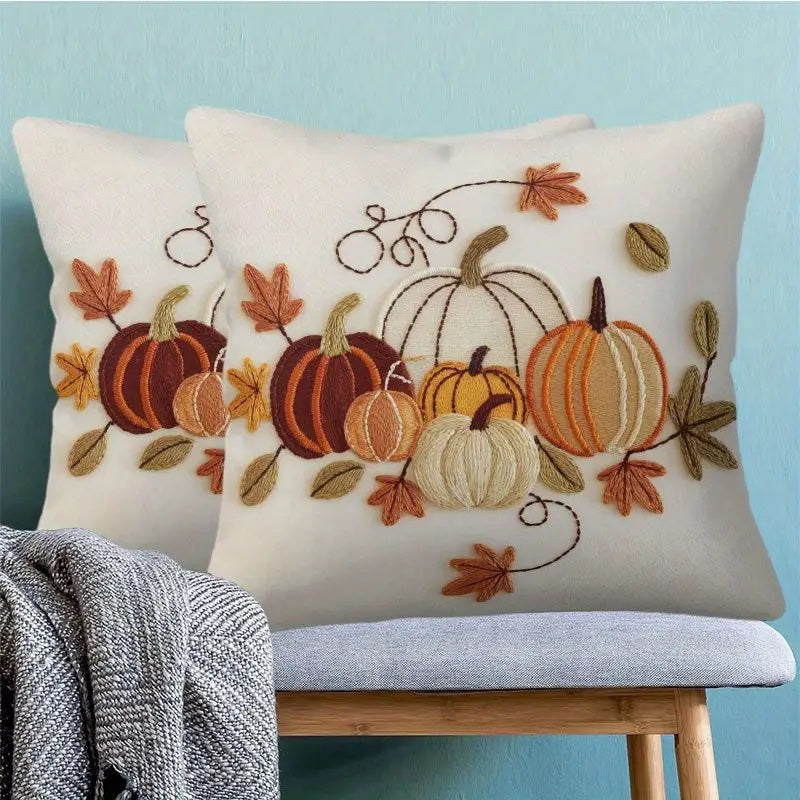 Pumpkin Autumn-Themed Pillowcase