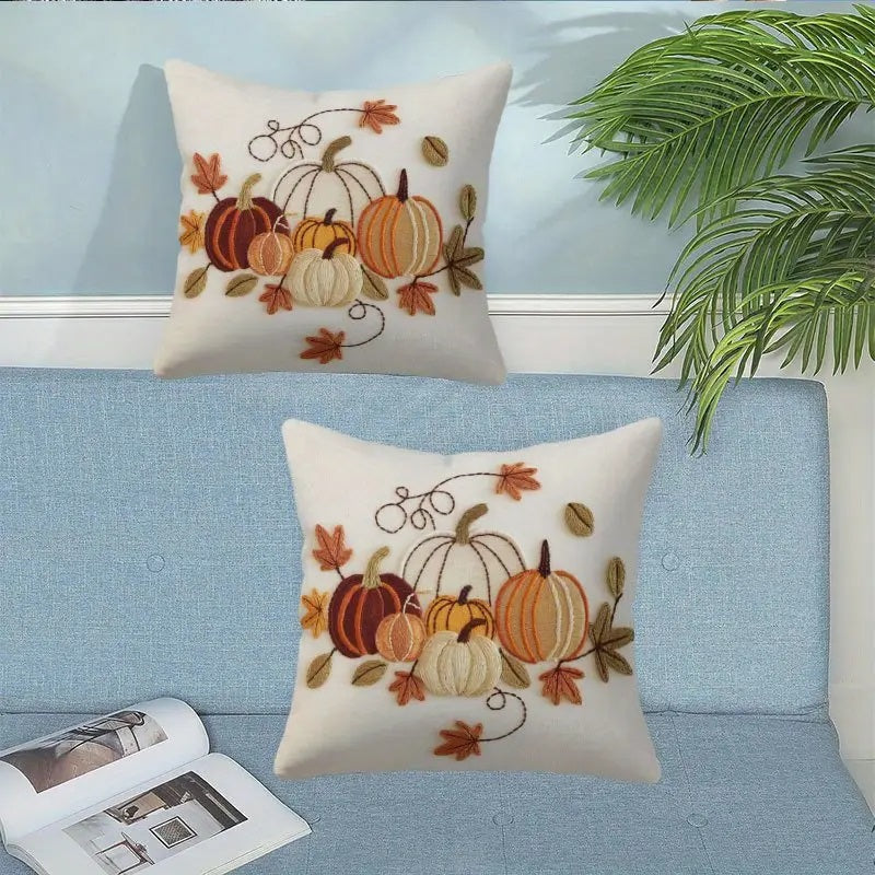 Pumpkin Autumn-Themed Pillowcase
