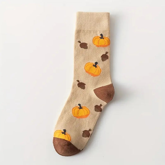 Autumn-Inspired Knee-Length Socks
