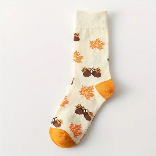 Autumn-Inspired Knee-Length Socks