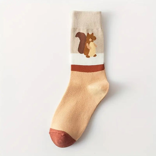 Adorable Autumn-Inspired Knee-Length Socks