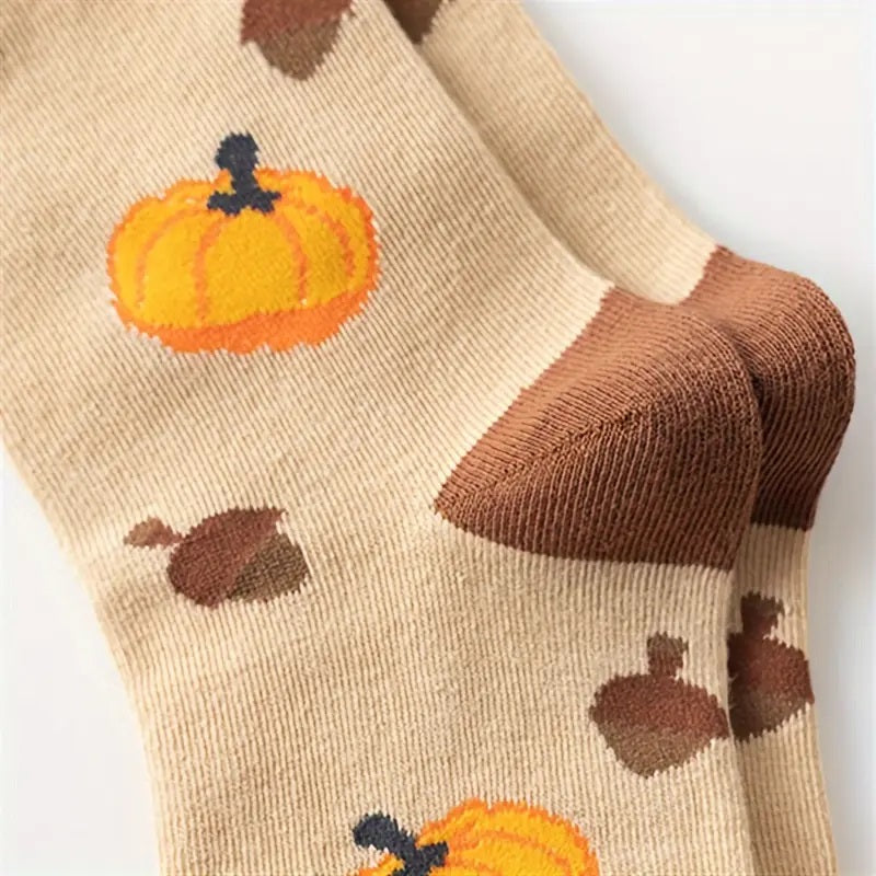 Autumn-Inspired Knee-Length Socks