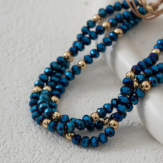 Multi-Layer Bohemian Crystal Bead Bracelet