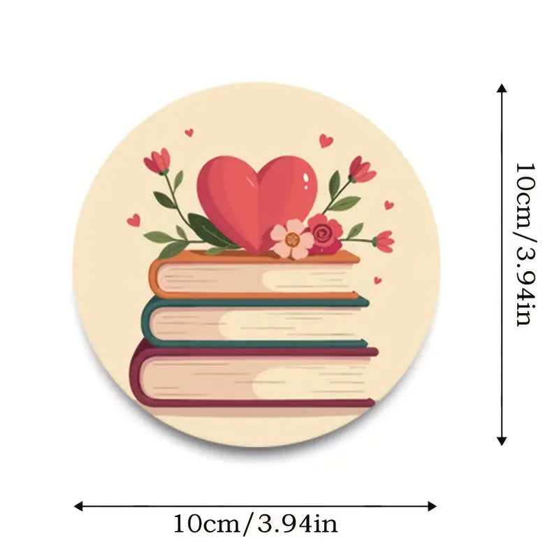 6pcs Book Love Coasters Set.