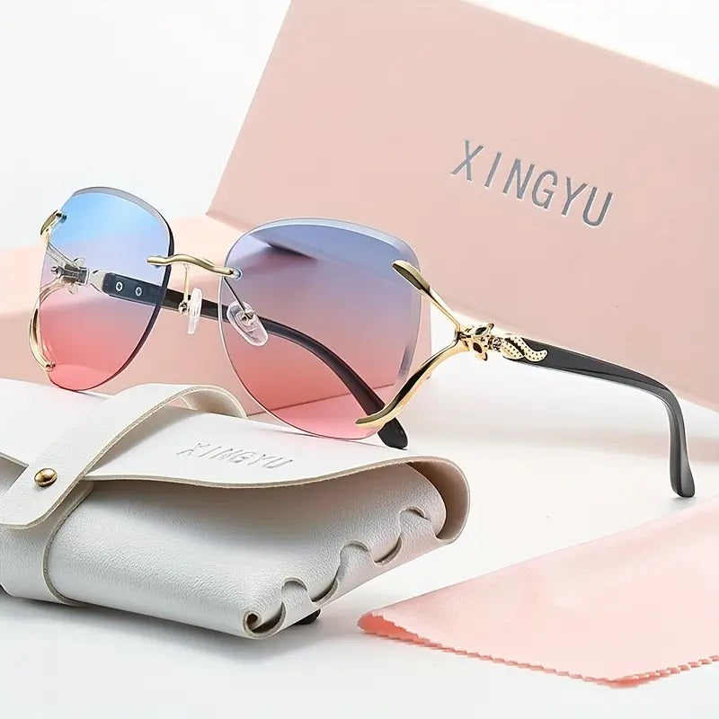Chic Rimless Sunglasses For Women