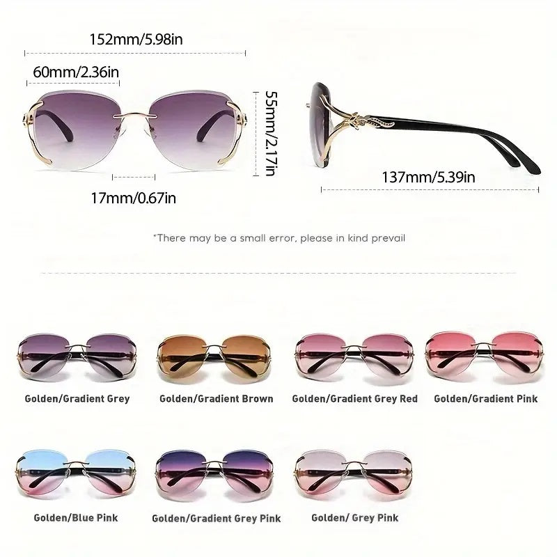 Chic Rimless Sunglasses For Women