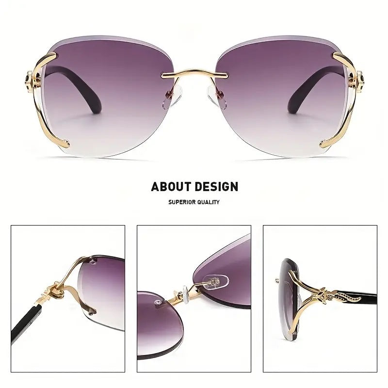 Chic Rimless Sunglasses For Women