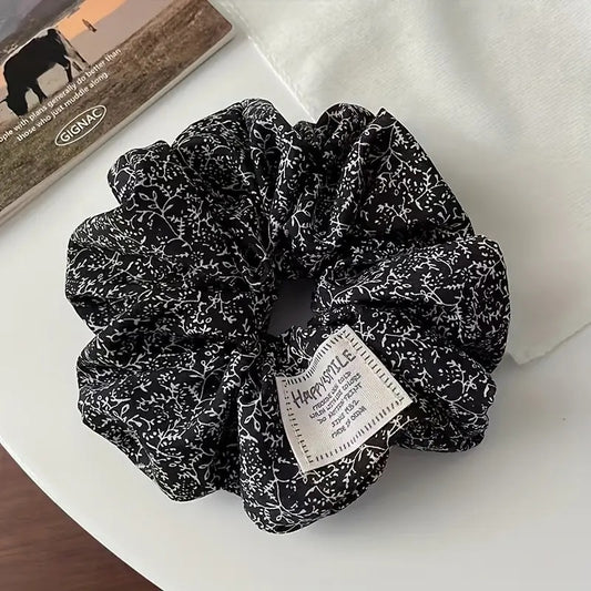 Vintage Floral Fabric Hair Scrunchie