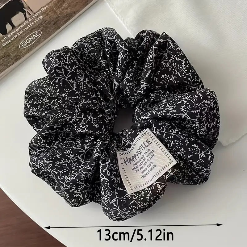 Vintage Floral Fabric Hair Scrunchie
