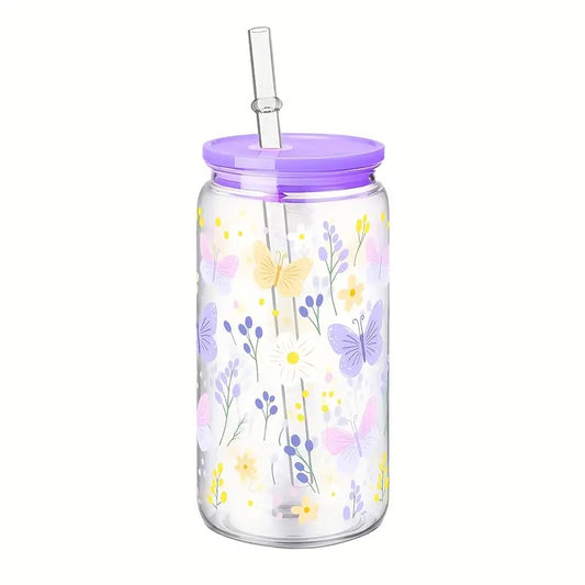 Hilake 16oz Butterfly Design Reusable Water Bottle.