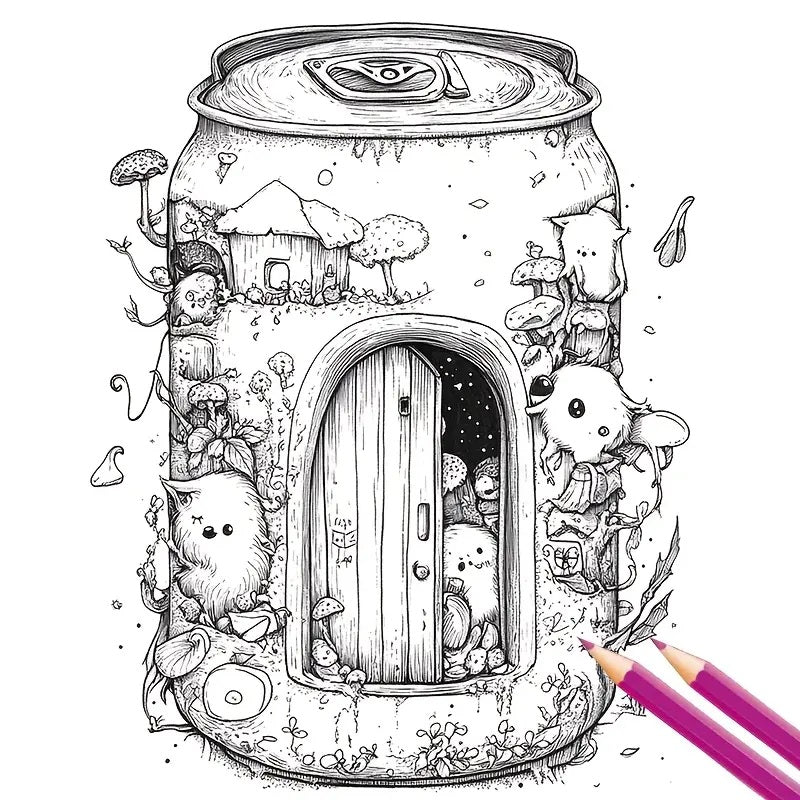 Secret World Coloring Book.