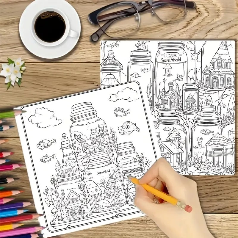 Secret World Coloring Book.