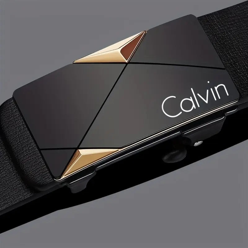 CALVIN Men's Automatic Buckle Belt,