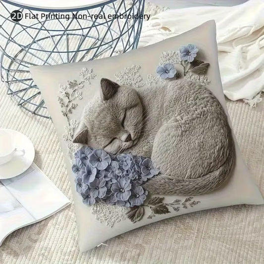 Kitty Lily Boho Cushion Cover