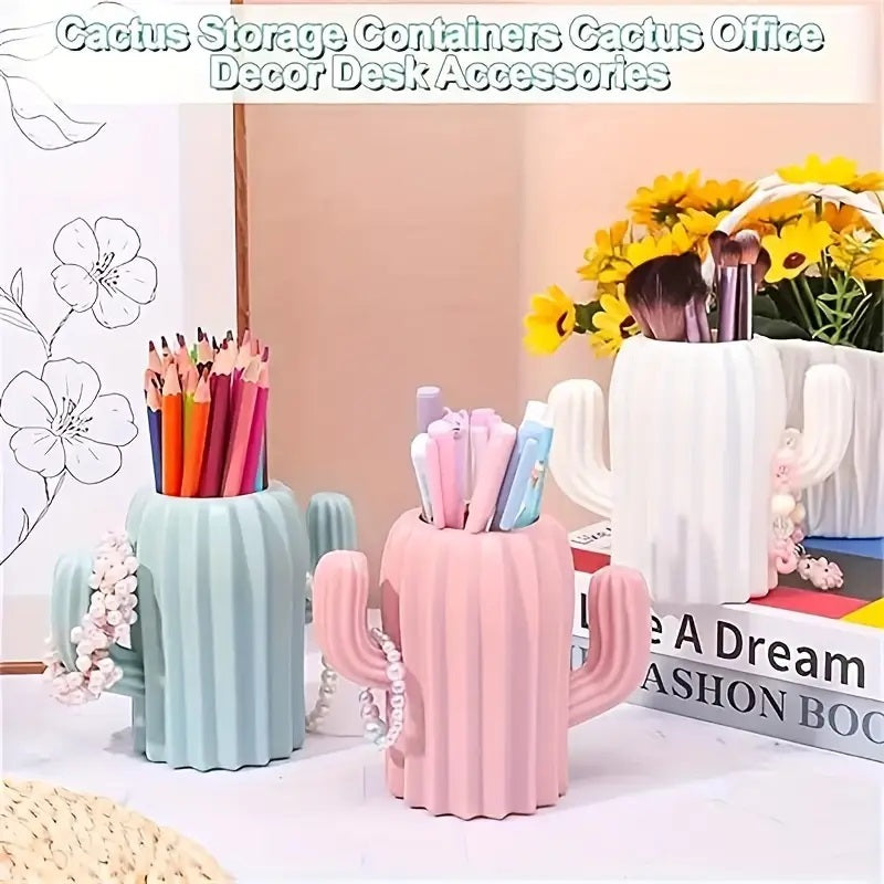 Cactus-Shaped Desktop Organizer.
