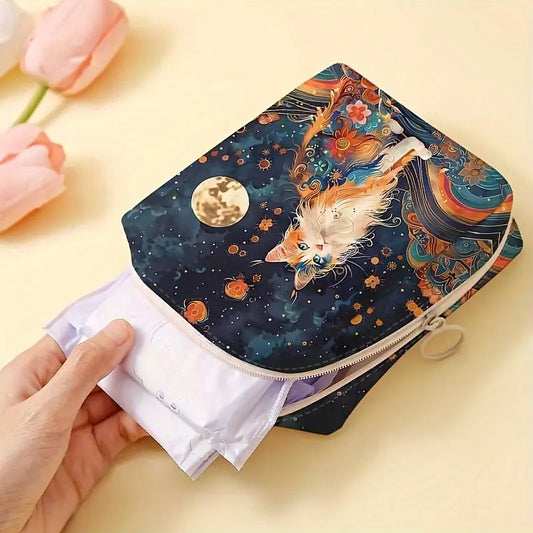 Cat Print Toiletry Bag