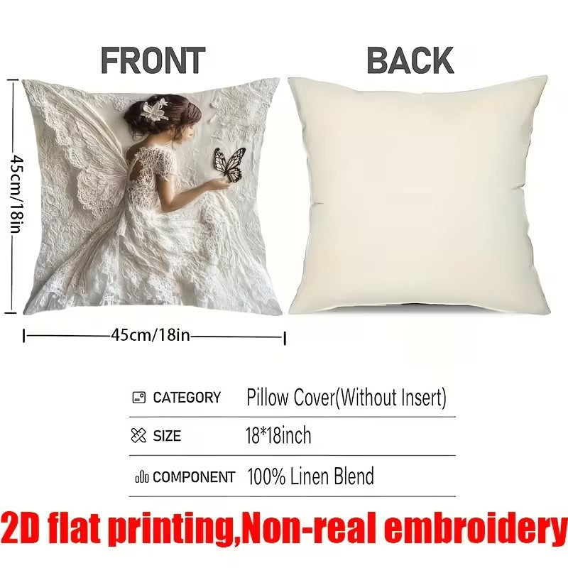 Enchanted Butterfly Dreams Girl Pillow