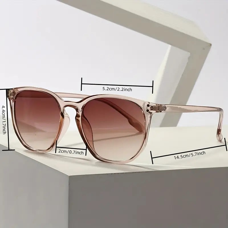 Glam Gradient Chic Retro Fashion Glasses for Women