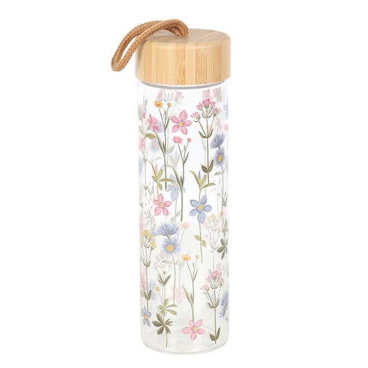 Blomstertrykk Glass Vannflaske
