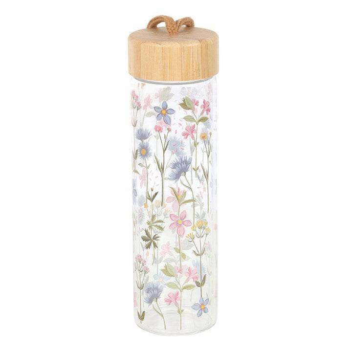 Blomstertrykk Glass Vannflaske
