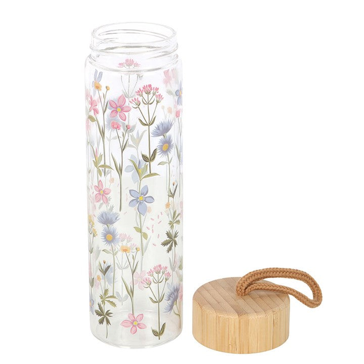 Blomstertrykk Glass Vannflaske