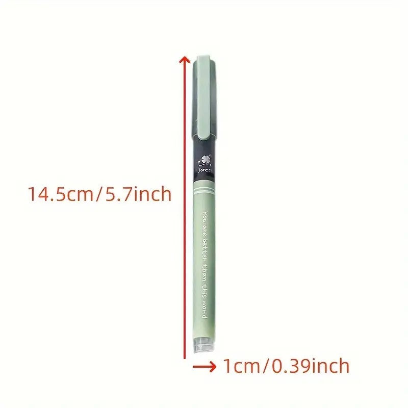 6pcs Boxed Fresh Ins Style Mint Forest Gel Pens