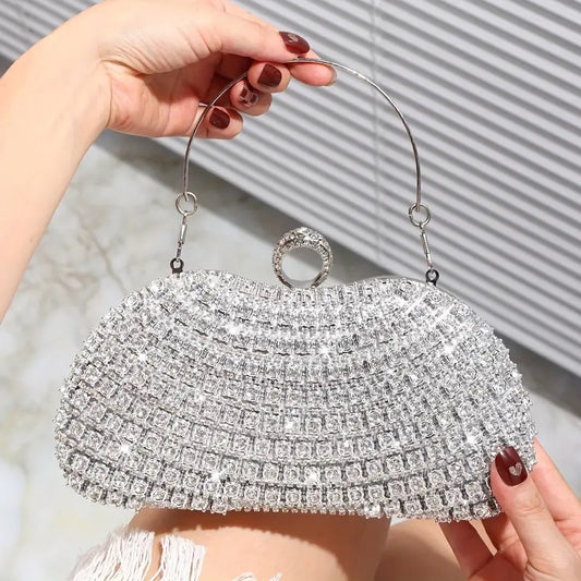 Glamorous Rhinestone Clutch Bag