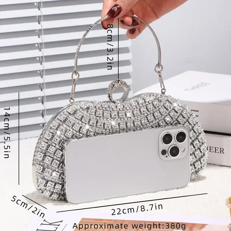 Glamorous Rhinestone Clutch Bag
