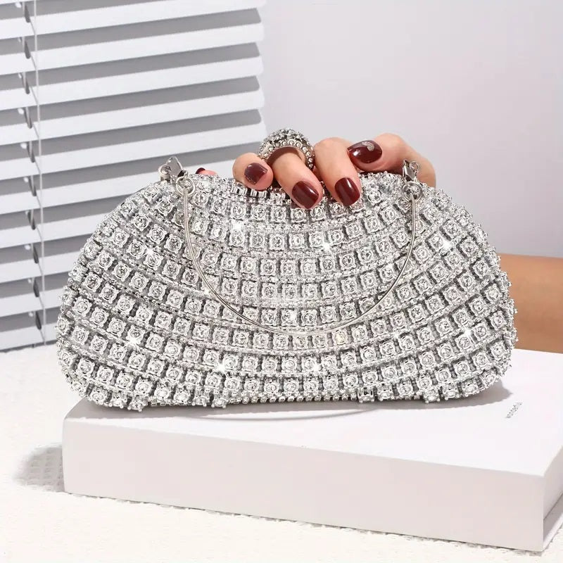 Glamorous Rhinestone Clutch Bag