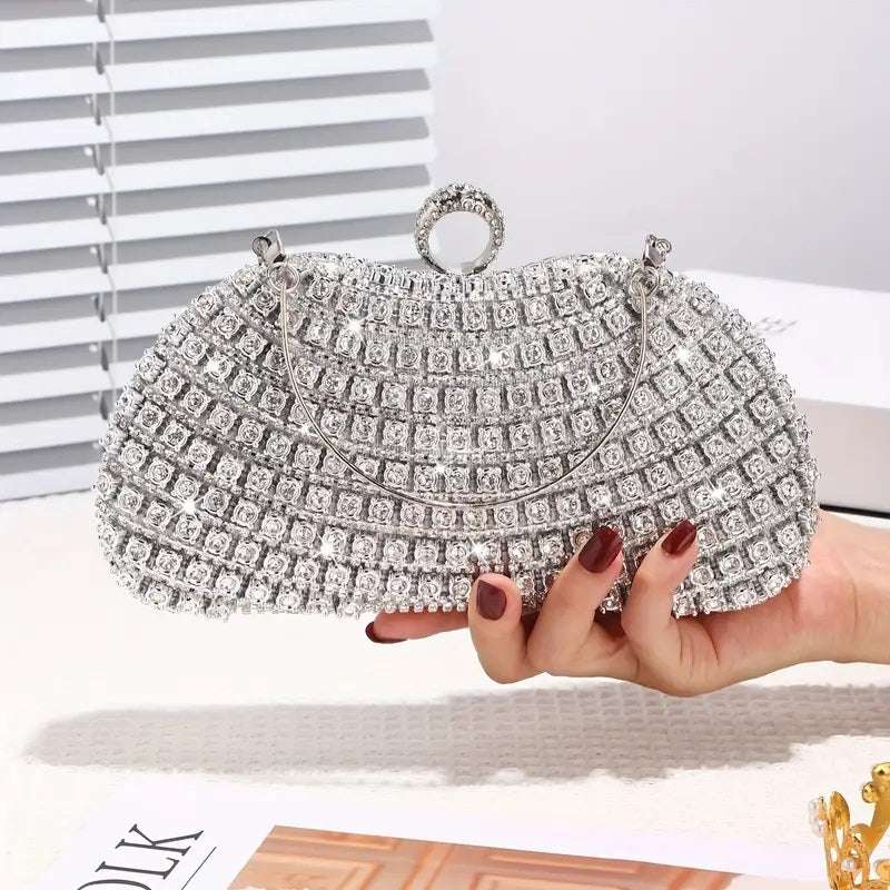 Glamorous Rhinestone Clutch Bag