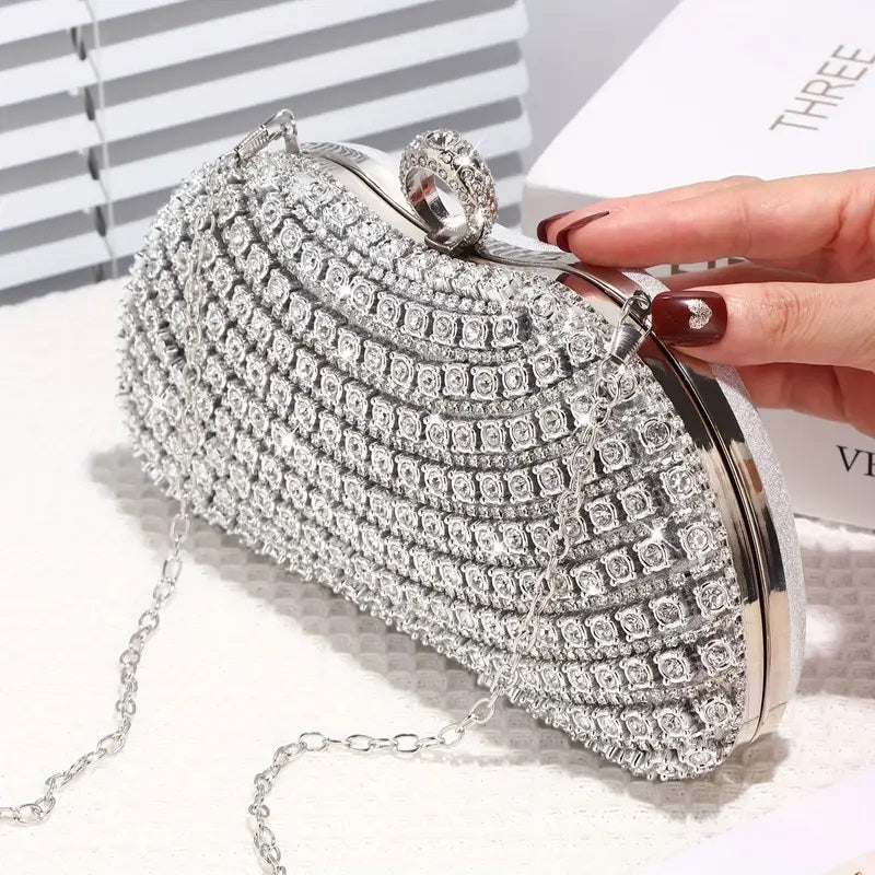 Glamorous Rhinestone Clutch Bag
