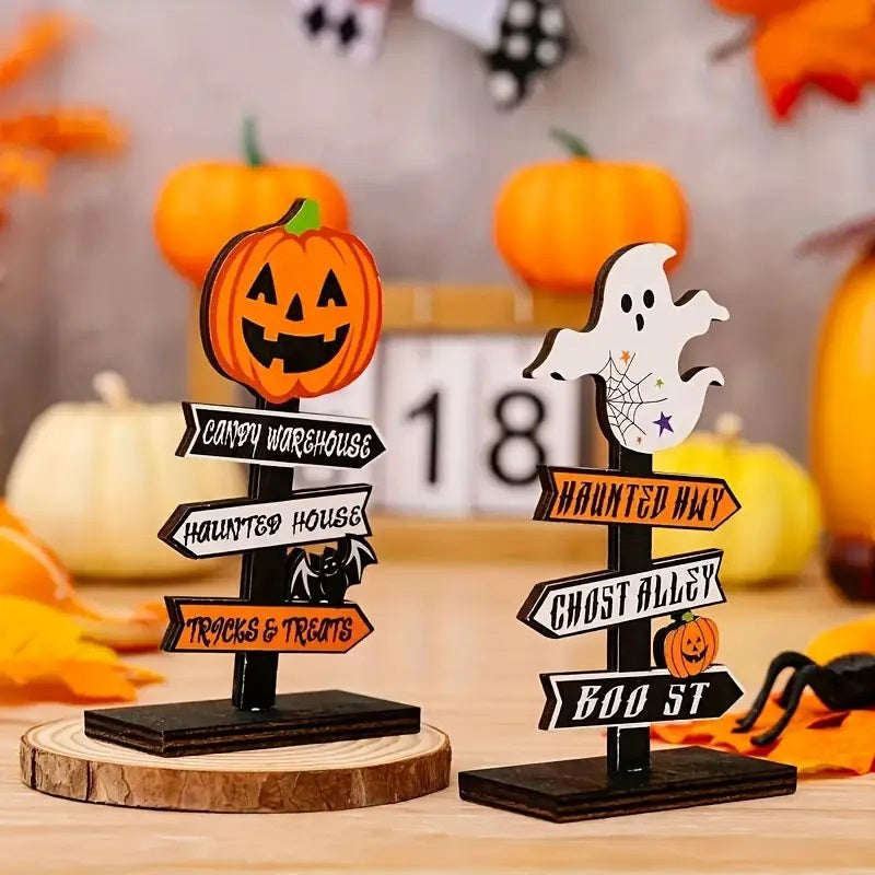 Halloween Wooden Decorative Tabletop Ornament